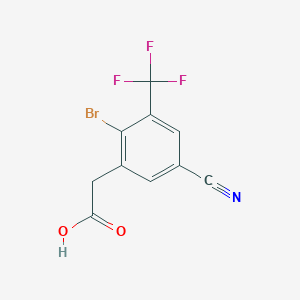 2-[2-Bromo-5-cyano-3-(trifluoromethyl)phenyl]acetic acid