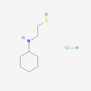 molecular formula C8H18ClNS B1478058 2-(Cyclohexylamino)ethane-1-thiol hydrochloride CAS No. 856368-36-0