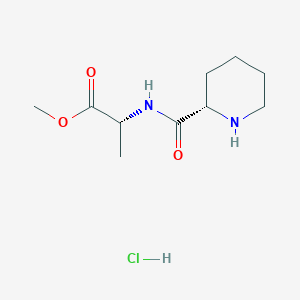 molecular formula C10H19ClN2O3 B1478060 methyl (2R)-2-[(2S)-piperidin-2-ylformamido]propanoate hydrochloride CAS No. 1807937-90-1