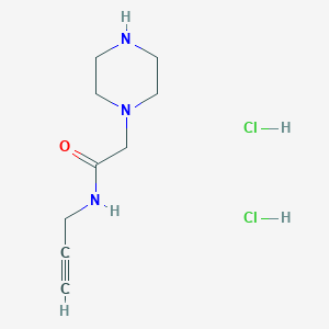 molecular formula C9H17Cl2N3O B1478061 2-(piperazin-1-yl)-N-(prop-2-yn-1-yl)acetamide dihydrochloride CAS No. 1803582-89-9