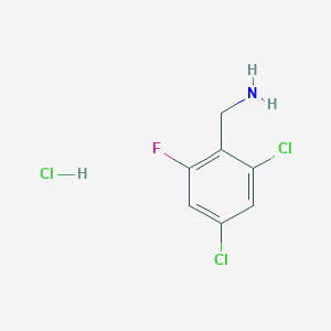 molecular formula C7H7Cl3FN B1478063 (2,4-二氯-6-氟苯基)甲胺盐酸盐 CAS No. 1803609-73-5