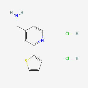 (2-(Thiophen-2-yl)pyridin-4-yl)methanamine dihydrochloride