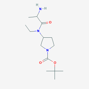 molecular formula C14H27N3O3 B14780653 Tert-butyl 3-[2-aminopropanoyl(ethyl)amino]pyrrolidine-1-carboxylate 