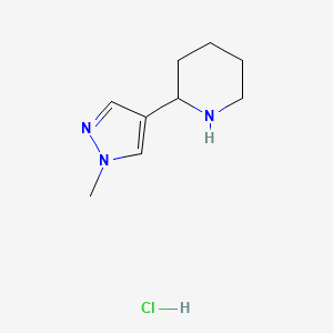 2-(1-methyl-1H-pyrazol-4-yl)piperidine hydrochloride