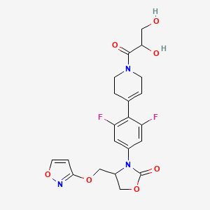 3-[4-[1-(2,3-dihydroxypropanoyl)-3,6-dihydro-2H-pyridin-4-yl]-3,5-difluorophenyl]-4-(1,2-oxazol-3-yloxymethyl)-1,3-oxazolidin-2-one