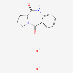 molecular formula C12H16N2O4 B14780682 6a,7,8,9-tetrahydro-5H-pyrrolo[2,1-c][1,4]benzodiazepine-6,11-dione;dihydrate 