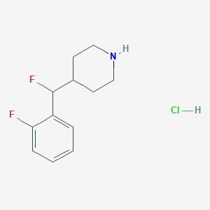 molecular formula C12H16ClF2N B1478071 4-[Fluoro(2-fluorophenyl)methyl]piperidine hydrochloride CAS No. 1803588-28-4
