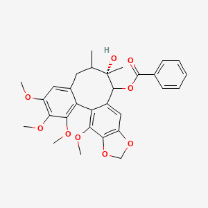 [(10S)-10-hydroxy-3,4,5,19-tetramethoxy-9,10-dimethyl-15,17-dioxatetracyclo[10.7.0.02,7.014,18]nonadeca-1(19),2,4,6,12,14(18)-hexaen-11-yl] benzoate