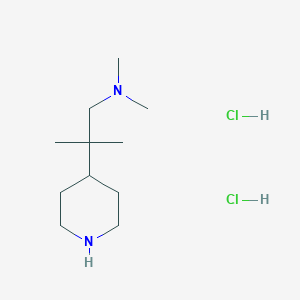 molecular formula C11H26Cl2N2 B1478072 Dimethyl[2-methyl-2-(piperidin-4-yl)propyl]amine dihydrochloride CAS No. 1803588-70-6