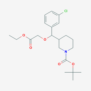 Tert-butyl 3-[(3-chlorophenyl)-(2-ethoxy-2-oxoethoxy)methyl]piperidine-1-carboxylate