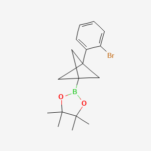 molecular formula C17H22BBrO2 B14780753 2-(3-(2-Bromophenyl)bicyclo[1.1.1]pentan-1-yl)-4,4,5,5-tetramethyl-1,3,2-dioxaborolane 