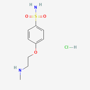 molecular formula C9H15ClN2O3S B1478076 4-[2-(Methylamino)ethoxy]benzene-1-sulfonamide hydrochloride CAS No. 1803591-32-3