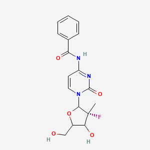 N-[1-[(3R)-3-fluoro-4-hydroxy-5-(hydroxymethyl)-3-methyloxolan-2-yl]-2-oxopyrimidin-4-yl]benzamide