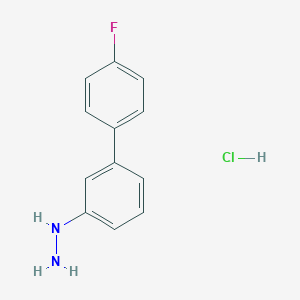 molecular formula C12H12ClFN2 B14780774 (4'-Fluoro-biphenyl-3-yl)-hydrazine hydrochloride 