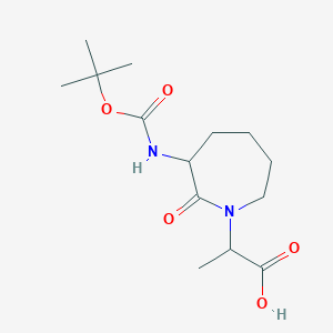 (R)-2-((S)-3-((tert-Butoxycarbonyl)amino)-2-oxoazepan-1-yl)propanoic acid