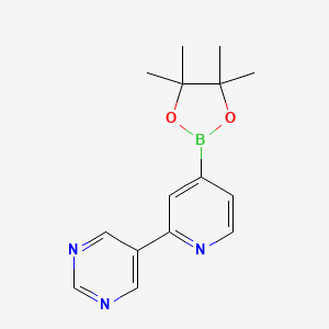 molecular formula C15H18BN3O2 B14780779 2-(5-Pyrimidyl)pyridine-4-boronic acid pinacol ester 