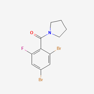 molecular formula C11H10Br2FNO B14780811 (2,4-Dibromo-6-fluorophenyl)(pyrrolidin-1-yl)methanone 