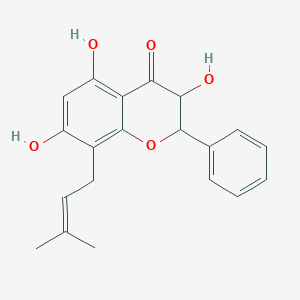 (2R,3R)-3,5,7-trihydroxy-8-(3-methylbut-2-en-1-yl)-2-phenyl-3,4-dihydro-2H-1-benzopyran-4-one