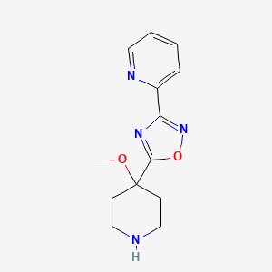 2-[5-(4-Methoxypiperidin-4-yl)-1,2,4-oxadiazol-3-yl]pyridine