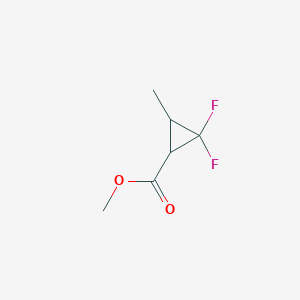 molecular formula C6H8F2O2 B14780839 Methyl trans-2,2-difluoro-3-methyl-cyclopropanecarboxylate 