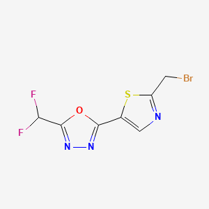 2-(2-(Bromomethyl)thiazol-5-yl)-5-(difluoromethyl)-1,3,4-oxadiazole