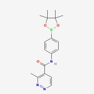 3-methyl-N-[4-(4,4,5,5-tetramethyl-1,3,2-dioxaborolan-2-yl)phenyl]pyridazine-4-carboxamide