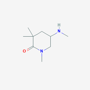 molecular formula C9H18N2O B14780884 1,3,3-Trimethyl-5-(methylamino)piperidin-2-one 