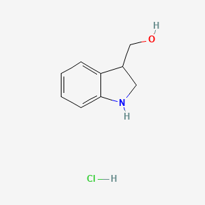 molecular formula C9H12ClNO B1478089 (2,3-dihydro-1H-indol-3-yl)methanol hydrochloride CAS No. 1803610-26-5