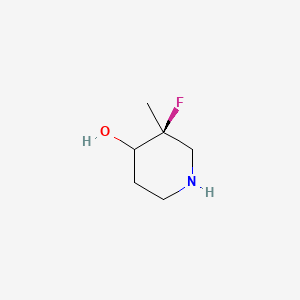 molecular formula C6H12FNO B14780898 (3S,4R)-3-fluoro-3-methyl-piperidin-4-ol 