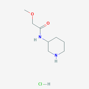 molecular formula C8H17ClN2O2 B14780913 2-methoxy-N-piperidin-3-ylacetamide;hydrochloride 