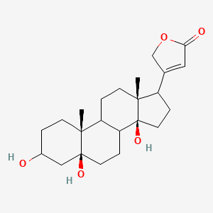 molecular formula C23H34O5 B14780946 3-[(5S,10R,13R,14S)-3,5,14-trihydroxy-10,13-dimethyl-2,3,4,6,7,8,9,11,12,15,16,17-dodecahydro-1H-cyclopenta[a]phenanthren-17-yl]-2H-furan-5-one 