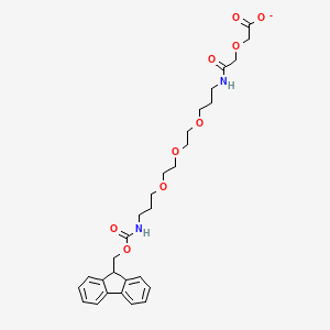 molecular formula C29H37N2O9- B14780975 1-(9H-fluoren-9-yl)-3,19-dioxo-2,8,11,14,21-pentaoxa-4,18-diazatricosan-23-oate 