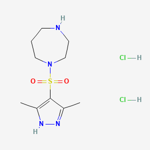 1-((3,5-dimethyl-1H-pyrazol-4-yl)sulfonyl)-1,4-diazepane dihydrochloride