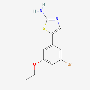 molecular formula C11H11BrN2OS B14780997 5-(3-Bromo-5-ethoxyphenyl)thiazol-2-amine 