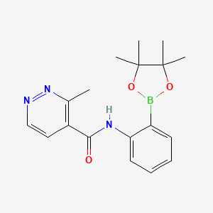 molecular formula C18H22BN3O3 B14781011 3-methyl-N-[2-(4,4,5,5-tetramethyl-1,3,2-dioxaborolan-2-yl)phenyl]pyridazine-4-carboxamide 