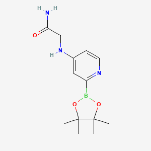 molecular formula C13H20BN3O3 B14781017 2-[[2-(4,4,5,5-Tetramethyl-1,3,2-dioxaborolan-2-yl)pyridin-4-yl]amino]acetamide 