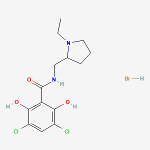 3,5-Dichloro-N-{[(2S)-1-ethylpyrrolidin-2-YL]methyl}-2,6-dihydroxybenzamide hydrobromide