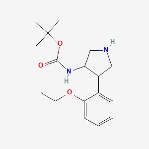 molecular formula C17H26N2O3 B1478104 Carbamate de tert-butyle (4-(2-éthoxyphényl)pyrrolidin-3-yl) CAS No. 2098078-59-0