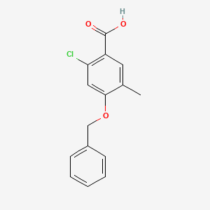 molecular formula C15H13ClO3 B14781041 4-(Benzyloxy)-2-chloro-5-methylbenzoic acid 