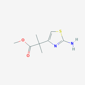 molecular formula C8H12N2O2S B1478106 Methyl 2-(2-amino-1,3-thiazol-4-yl)-2-methylpropanoate CAS No. 1803585-37-6
