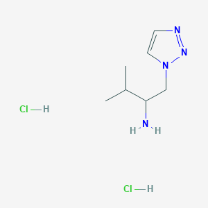 3-methyl-1-(1H-1,2,3-triazol-1-yl)butan-2-amine dihydrochloride