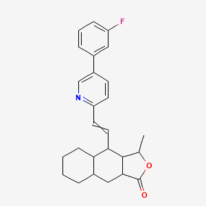 (3R,3aS,4S,4aR,8aS,9aR)-4-((E)-2-(5-(3-fluorophenyl)pyridin-2-yl)vinyl)-3-methyldecahydronaphtho[2,3-c]furan-1(3H)-one