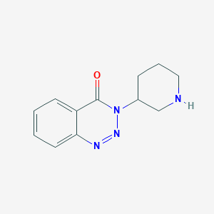 molecular formula C12H14N4O B1478111 3-(piperidin-3-yl)benzo[d][1,2,3]triazin-4(3H)-one CAS No. 2098009-13-1