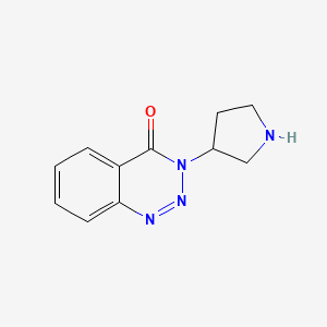 molecular formula C11H12N4O B1478112 3-(pyrrolidin-3-yl)benzo[d][1,2,3]triazin-4(3H)-one CAS No. 2098078-70-5