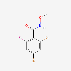 molecular formula C8H6Br2FNO2 B14781128 2,4-Dibromo-6-fluoro-N-methoxybenzamide 