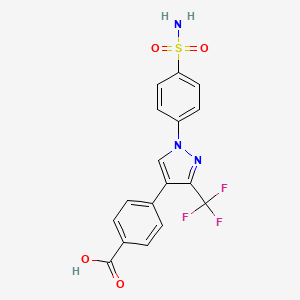 4-[1-(4-Sulfamoylphenyl)-3-(trifluoromethyl)pyrazol-4-yl]benzoic acid