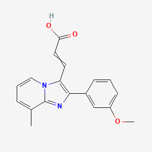 3-[2-(3-Methoxyphenyl)-8-methylimidazo[1,2-a]pyridin-3-yl]prop-2-enoic acid