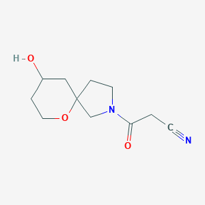 3-(9-Hydroxy-6-oxa-2-azaspiro[4.5]decan-2-yl)-3-oxopropanenitrile