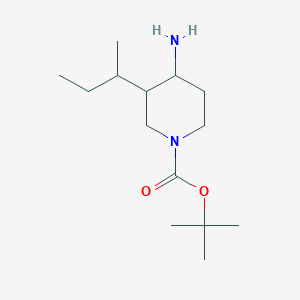 molecular formula C14H28N2O2 B14781189 Tert-butyl 4-amino-3-sec-butyl-piperidine-1-carboxylate 