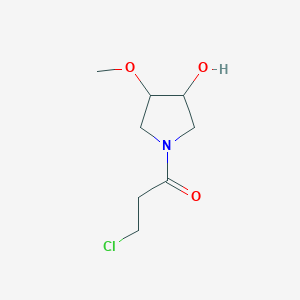 molecular formula C8H14ClNO3 B1478119 3-Chloro-1-(3-hydroxy-4-methoxypyrrolidin-1-yl)propan-1-one CAS No. 2092068-13-6